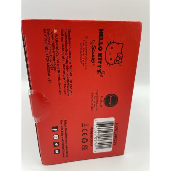 Hello Kitty Holding Flower Wall Projection Ambient Light On Stand New In Box - Picture 6 of 6